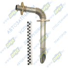 DP5340-1213026-10 Трубка (хром) ф32 L=490; 2 ромбич.фланца 2отв.ф10, гибкая (гофр) Dinamika Parts